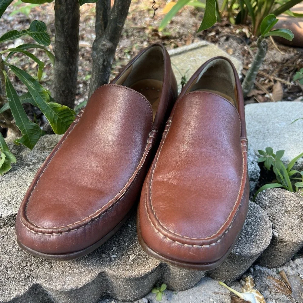 Mephisto Loafers Mens Size 11 Brown Leather Dress Comfort Slip On Cool Air